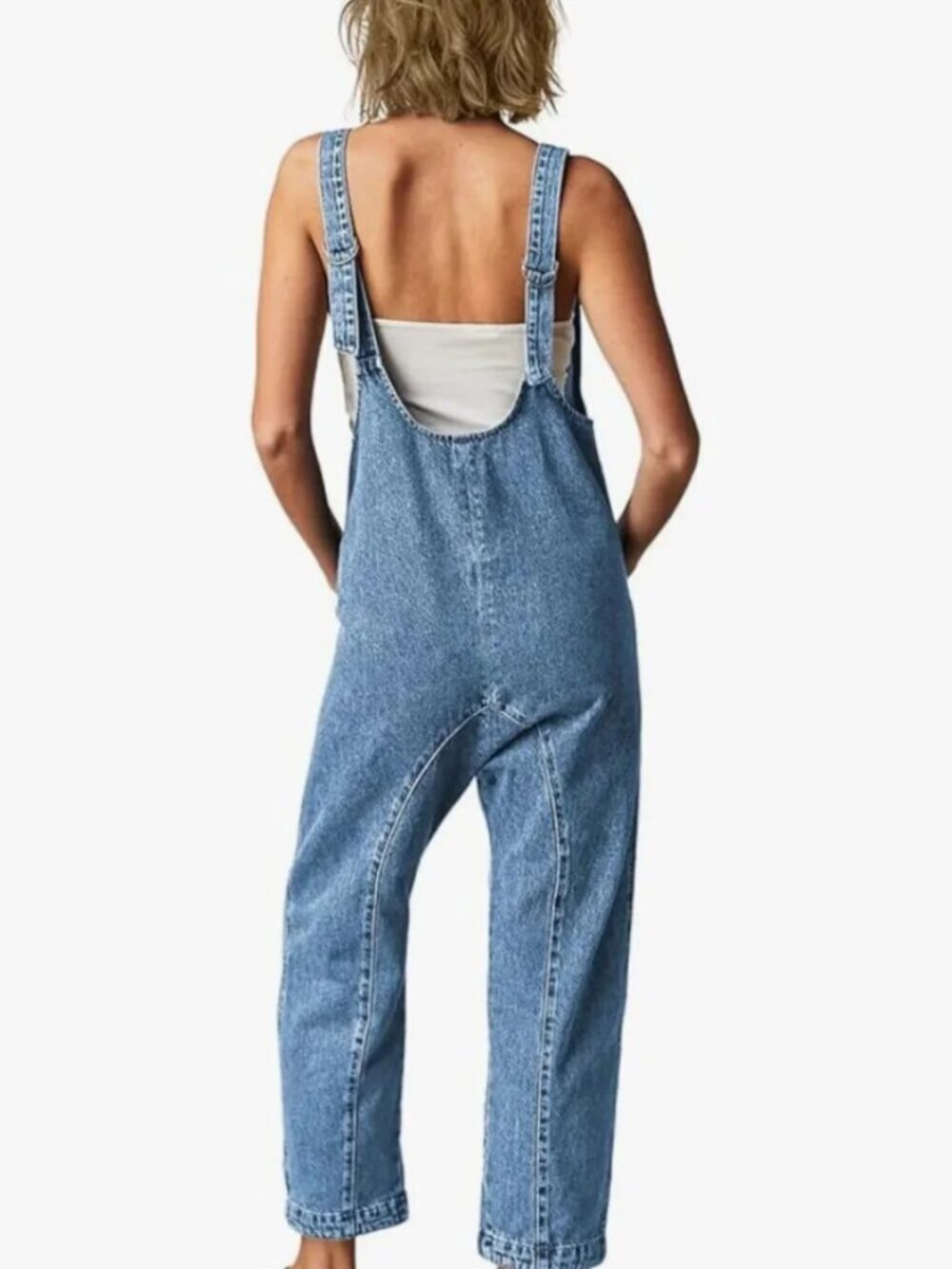 High Roller Pull Strap Iconic Light Blue Jumpsuit